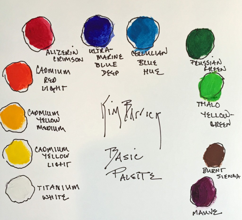 drawing of basic palette