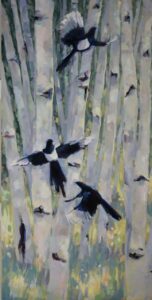 Magpie Risings I by Kim Barrick